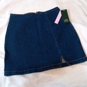 Denim mini skirt
